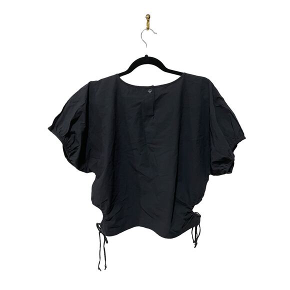 Madewell Embroidered Poplin Puff-Sleeve Cutout Crop Top Size XL New with Tags - Picture 9 of 9